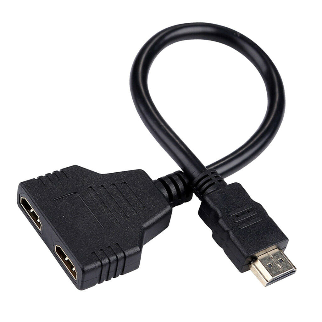 HDMI Splitter Cable Converter 1 in 2 out M-F Ultra HD 1080P 4K for HDTV DVD