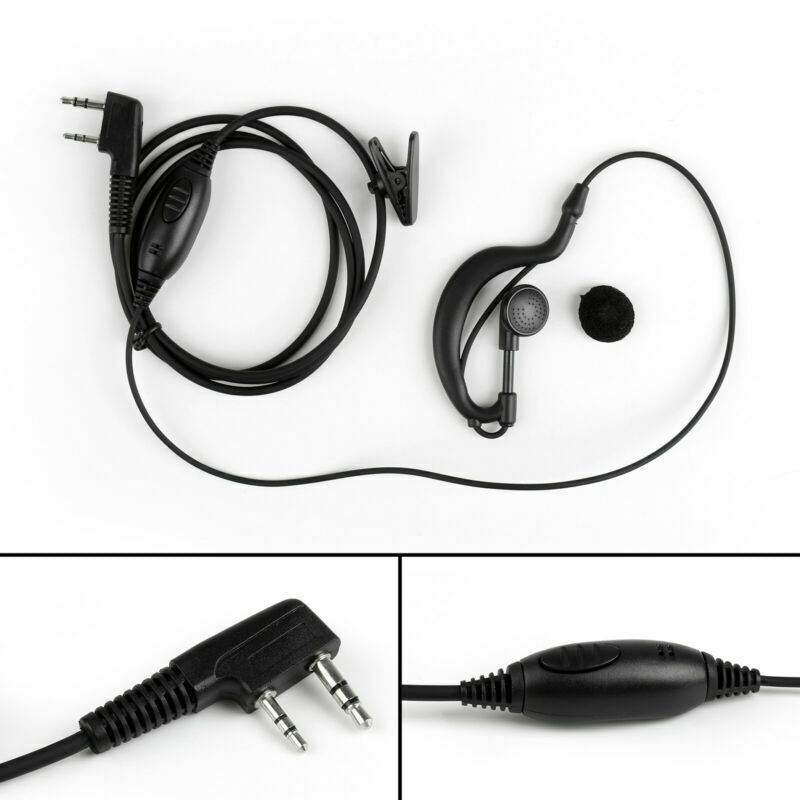 5Pc 2 Pin G-Shape Headset P For Kenwood TK-378 TK-378G TK-3107 TH-D7 TH-D7A  UA