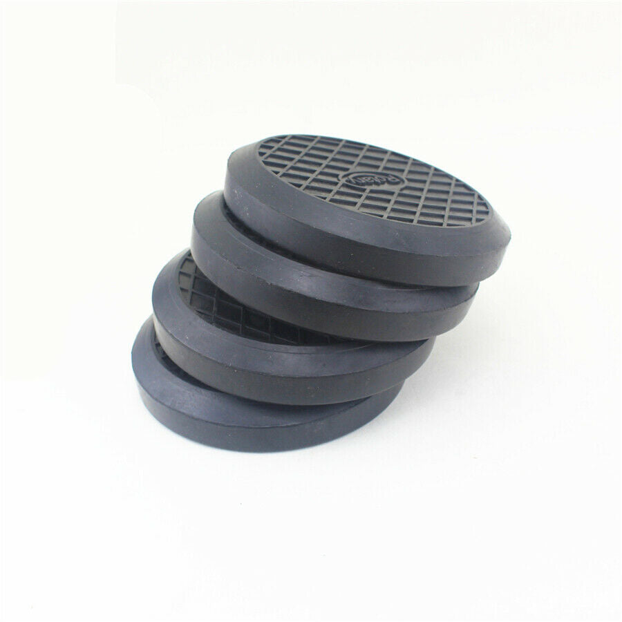 4Pcs 125mm Rubber Auto Lift Hoist Arm Pads Black Round Durable