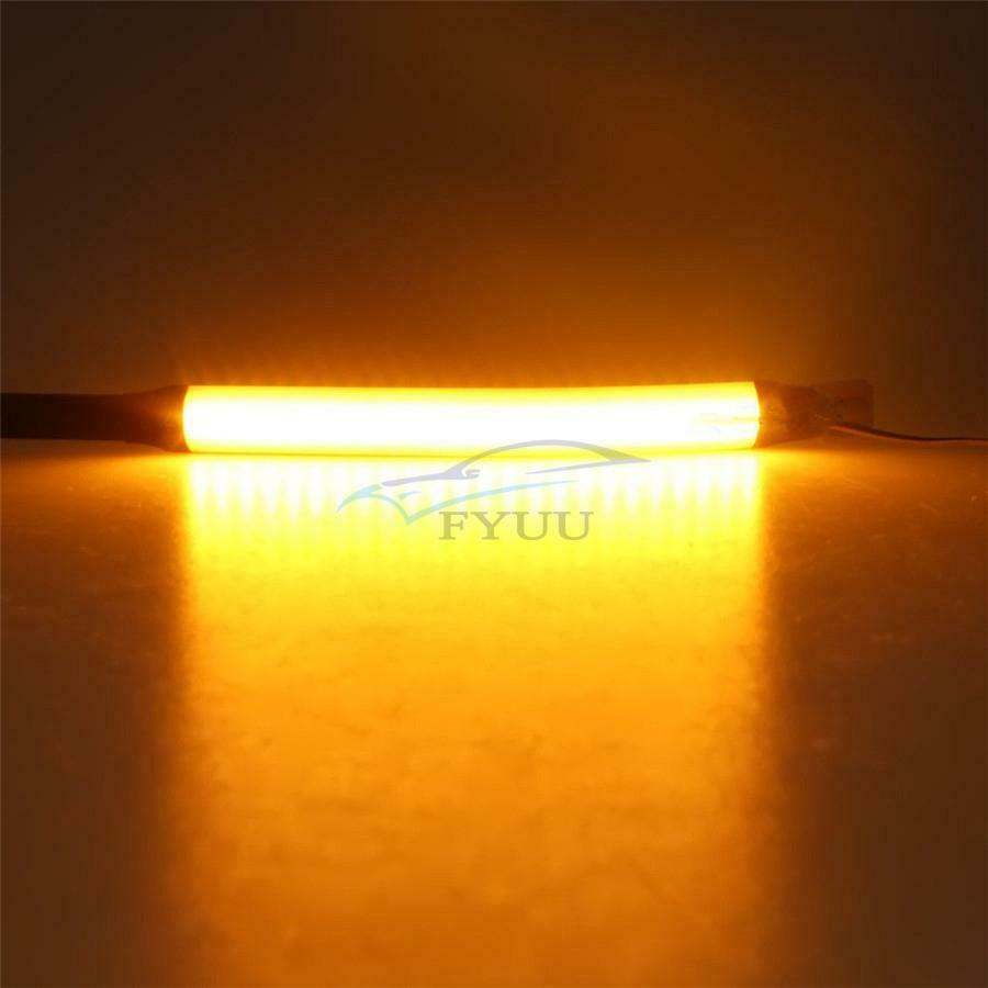 2 Pieces Universal Waterproof Motorcycle 120°LED Fork Light Strips Turn Signal