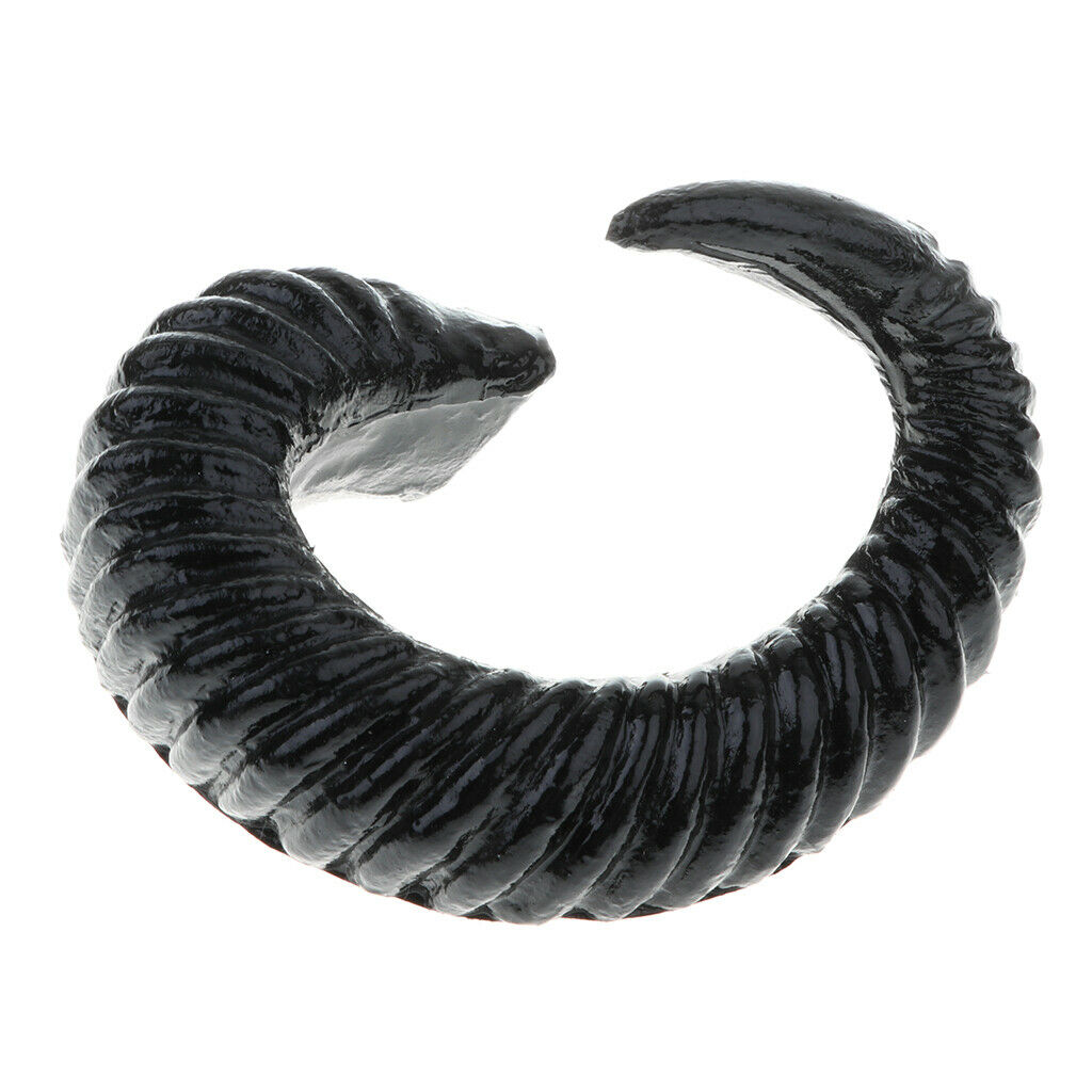 2 Pair Simulation Black Sheep Horns Costume Accessory for DIY Hair Headband
