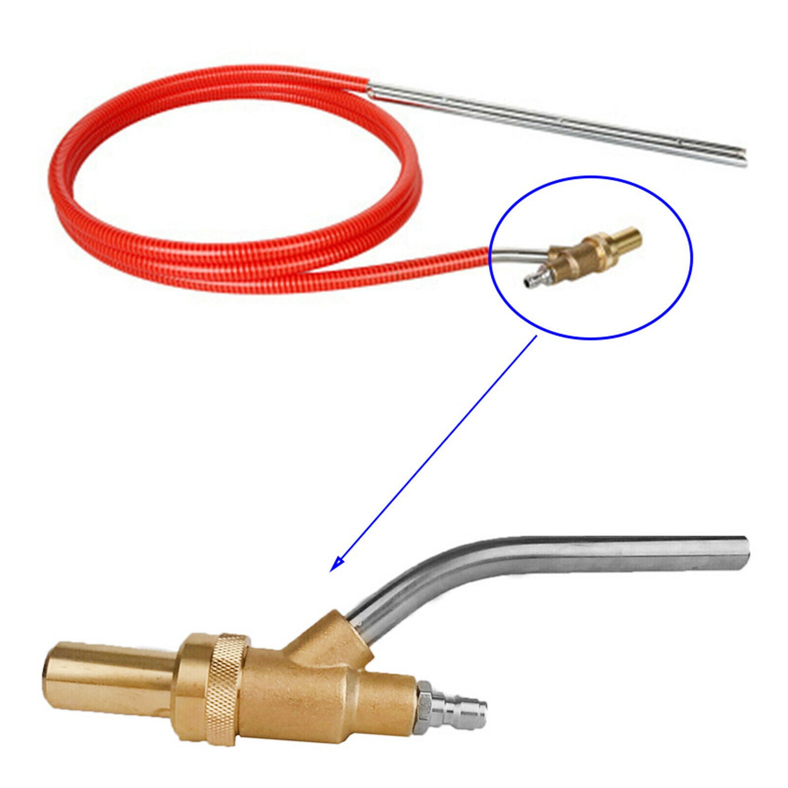 Stainless Steel Hose Pipe Joint Connectors for High Pressure Washer 1/4 21CM