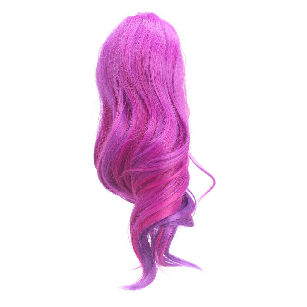Fashion 32cm Fuchsia Curly Wig DIY Making Repair Hairpiece for 18” American