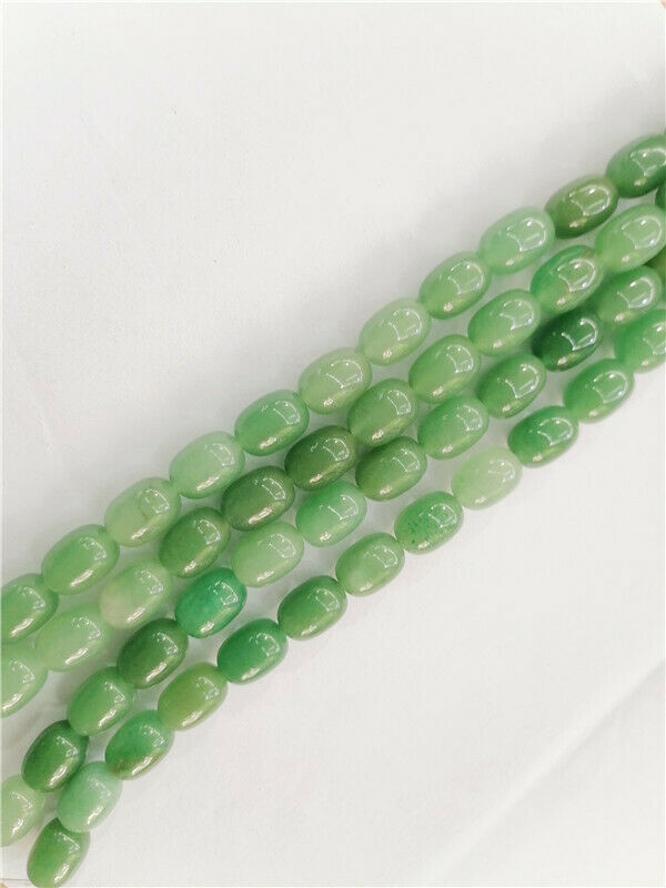 1 Strand 14x10mm Natural Green Aventurine Barrel Spacer Loose Beads 15.5" HH8848