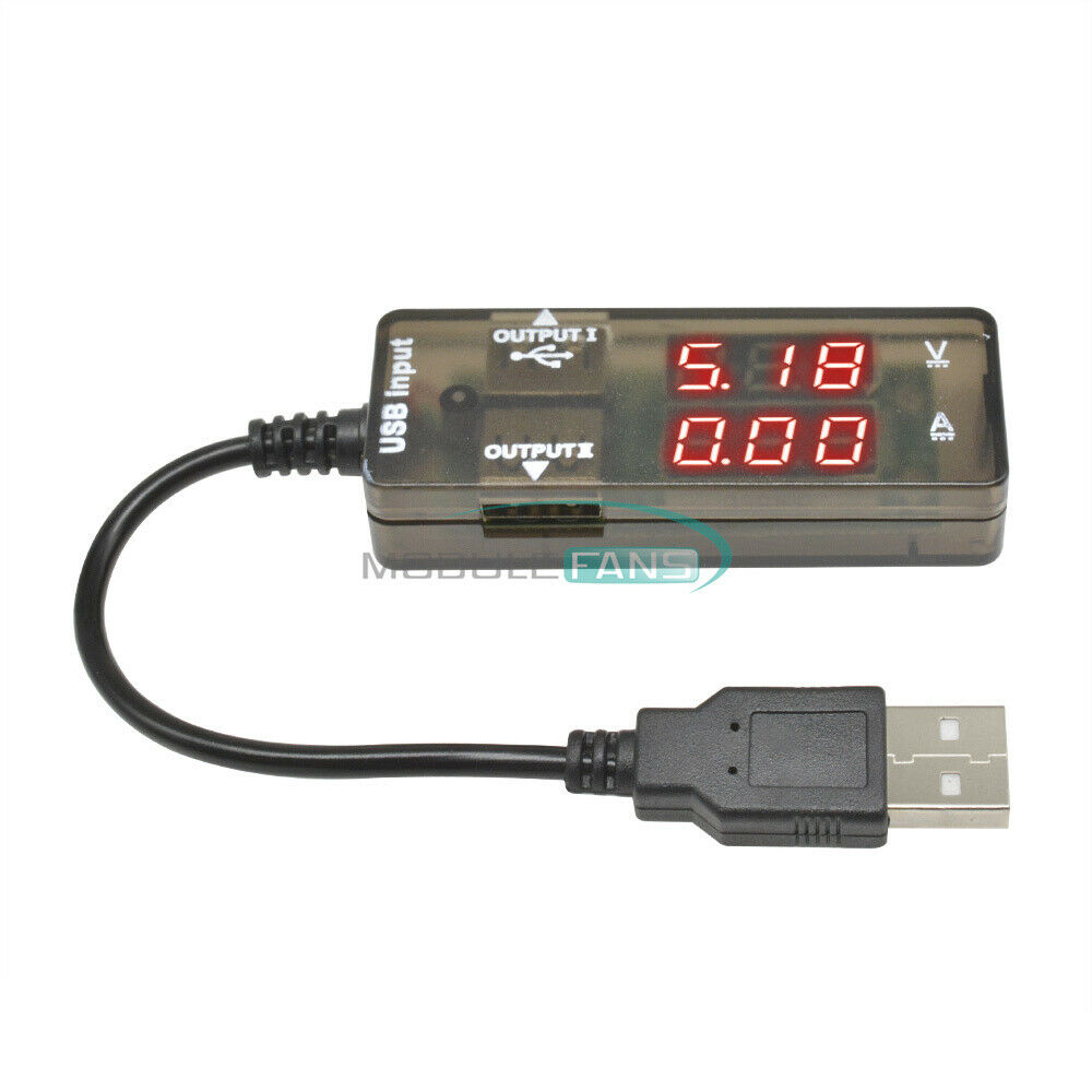 LED Red USB Charger Doctor Voltage Current Meter Tester Power Detector Cable