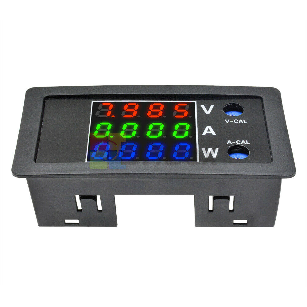 100V 10A 1000W Voltage Current Power Meter 4 High Precision Red Blue Green Digit
