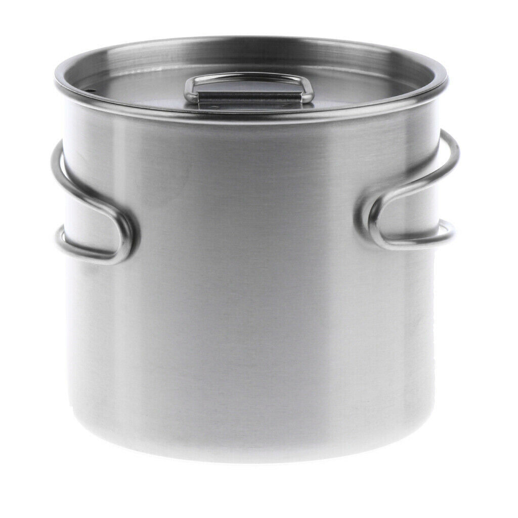 Stainless Steel Outdoor Camping Cup Pot Bowl Backpacking Travel Cup, 500ml,