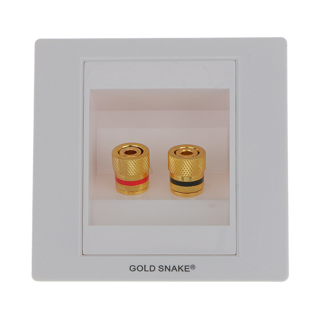 85x85 mm 2 Binding Post Banana Plug Audio   Wall Face Plate Panel Speakers