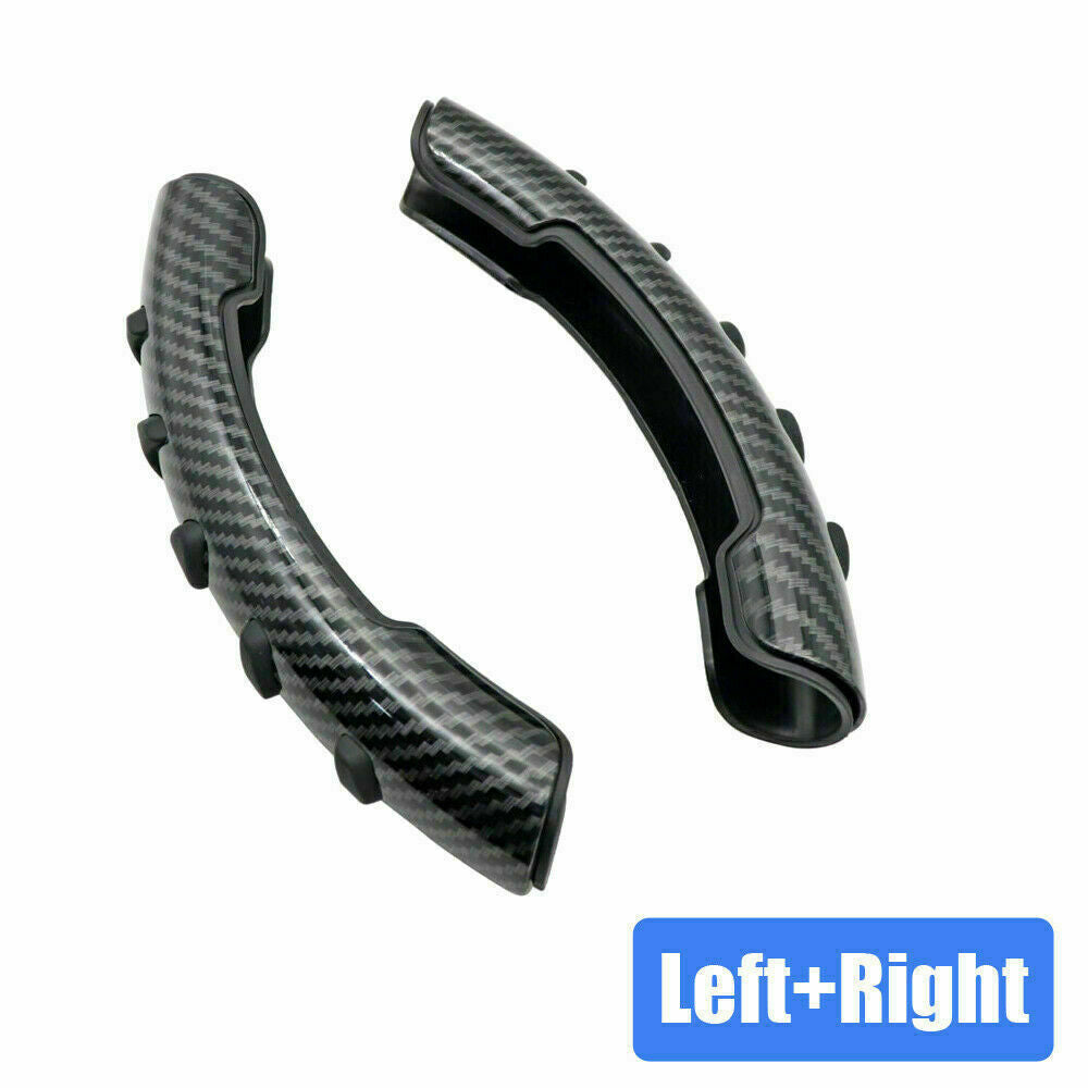 2x Carbon Fiber Universal Car Steering Wheel Booster Cover Non-Slip Accessories