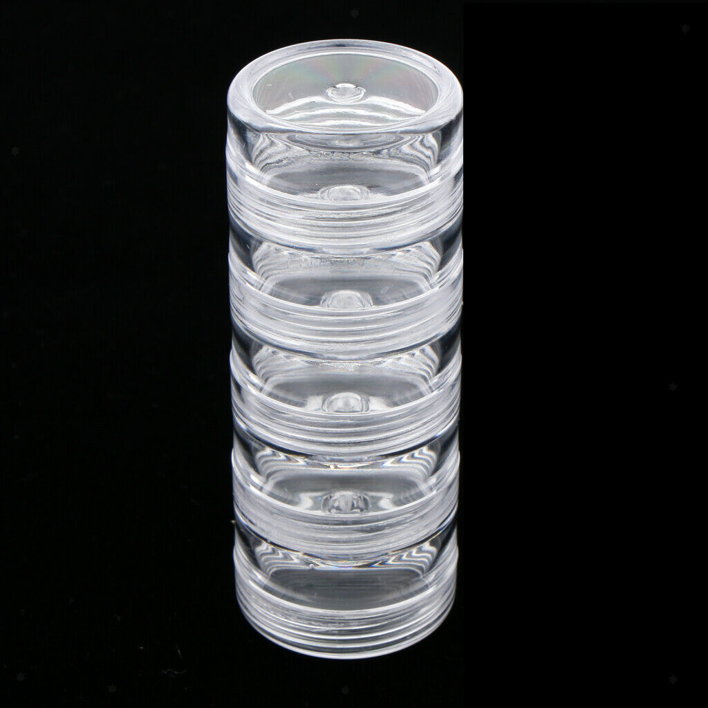 25PCS Clear Plastic Cosmetic Sample Container Jars Pot Small Empty Portable