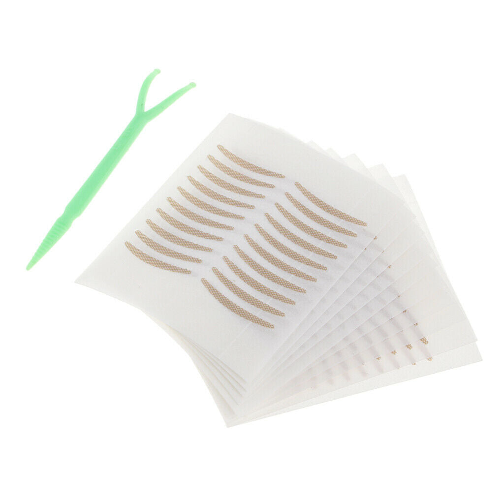 200Pcs Breathable Invisible Fiber Lace Double Eyelid Lift Strips Tape Adhesive