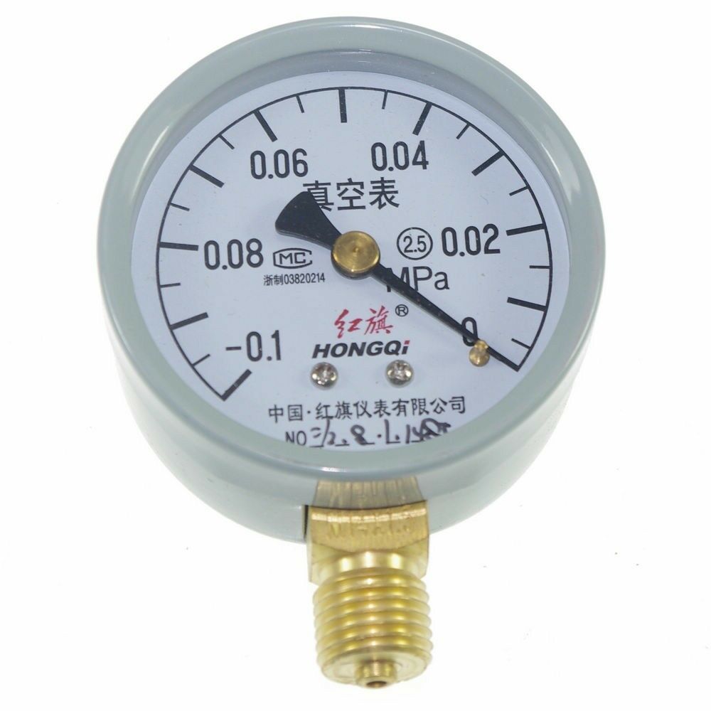 Vacuum Gauge Air Pressure Gauge Universal Gauge M14*1.5 60mm Dia -0.1-0Mpa