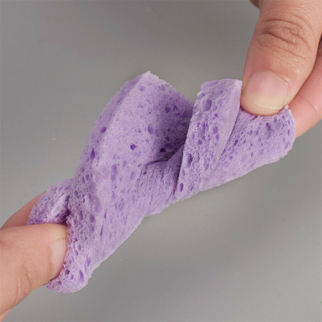 5x Heart Shaped Face Cleansing Sponge Washing Pad Makeup Removal Puff Purple