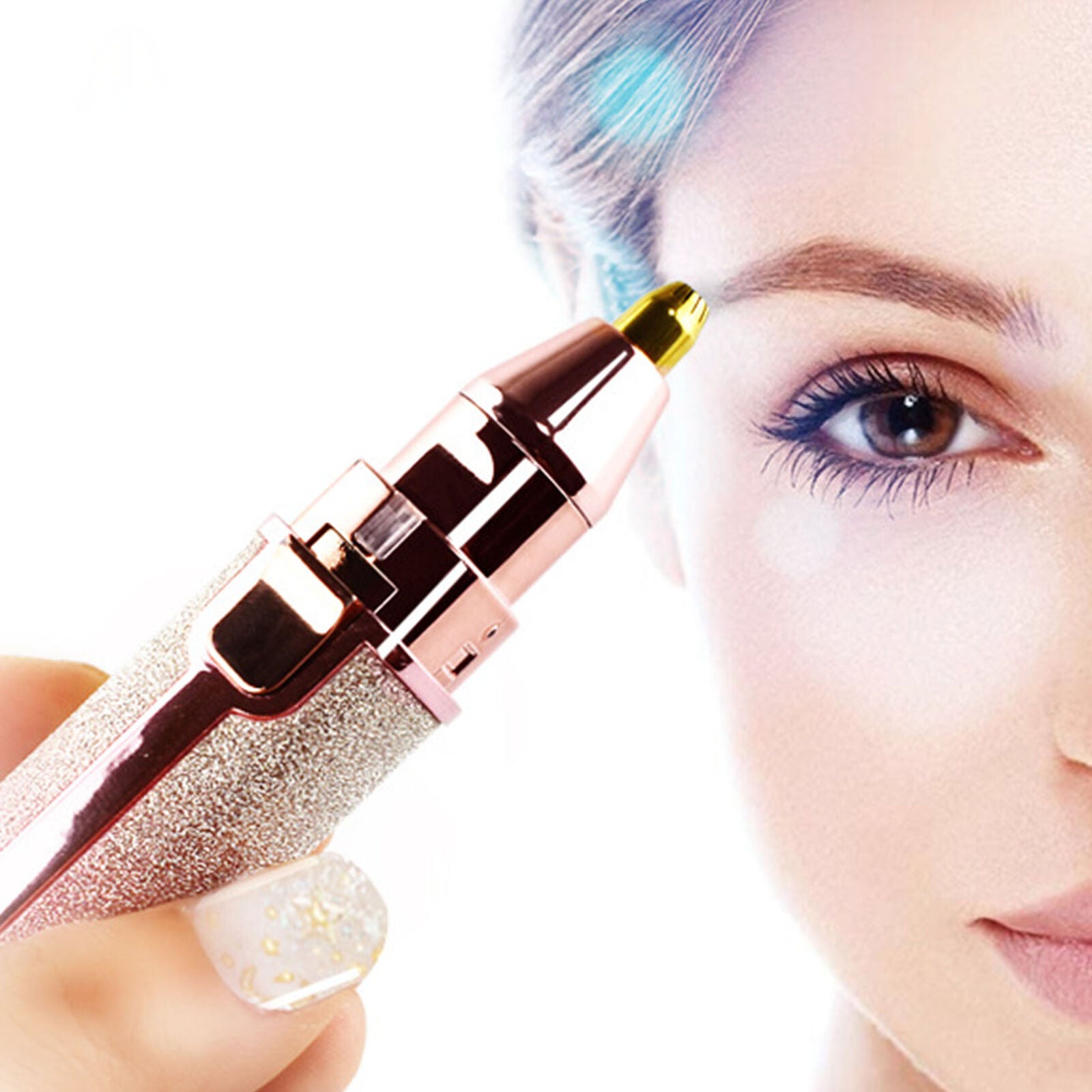 Electric Eyebrow Trimmer Finishing Painless Brows Epilator Facial Hair Remover