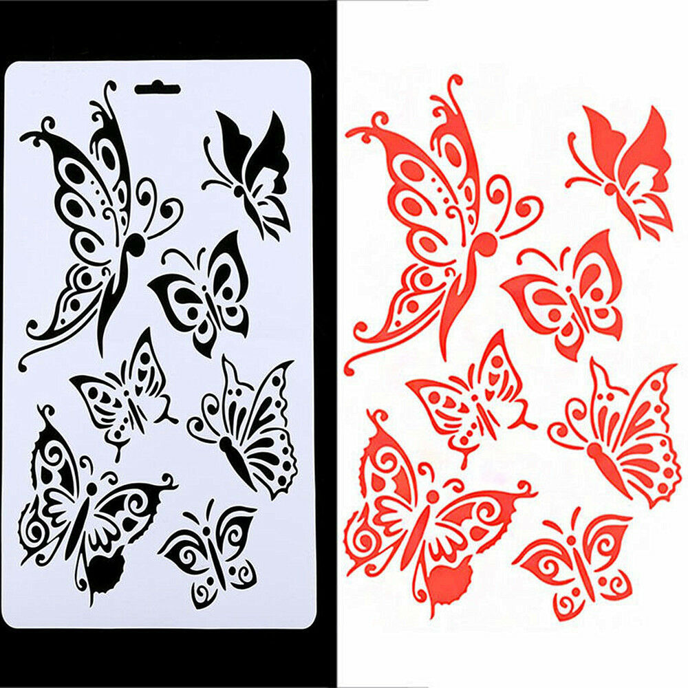 Butterfly Template Stencils DIY Scrapbooking Stamps Album Craft Painting Tool