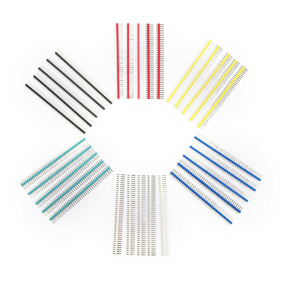 30x 40 Pin Connector Male 2.54mm Pitch Pin Header Strip Single Row Kit for PY1