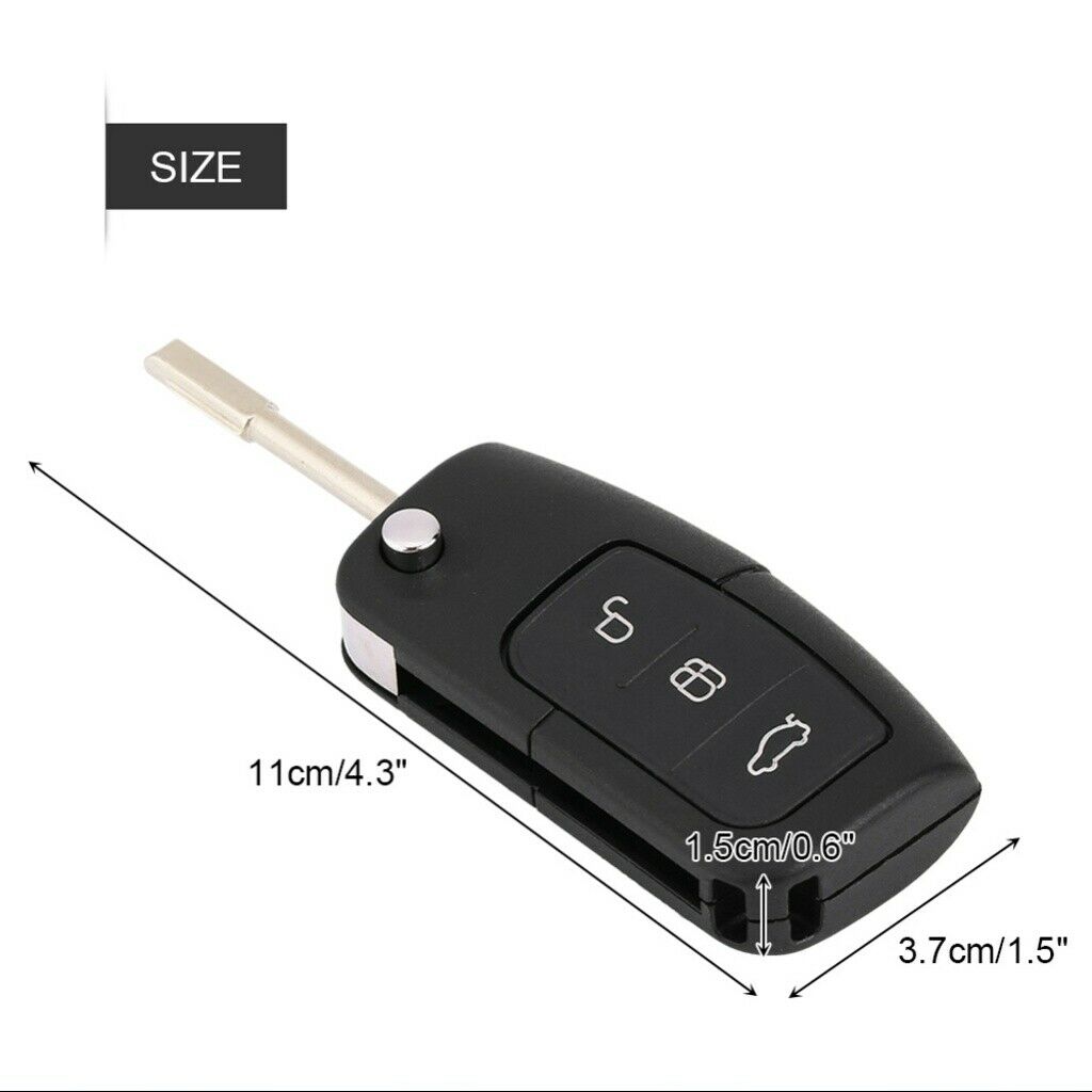 3 Button Remote Key Fob 433MHz with Chip 4D60 forMondeo C Max S NEW