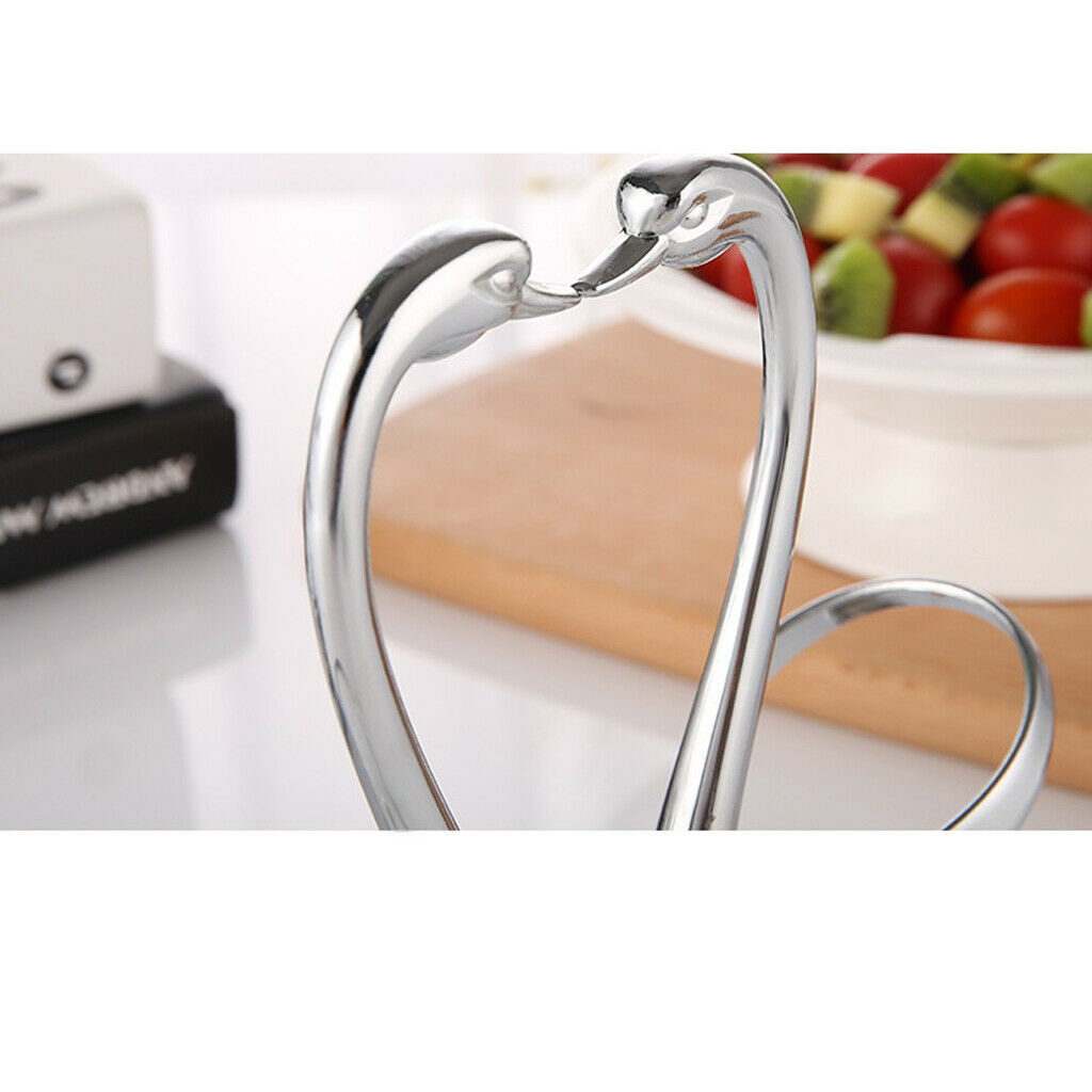 3pcs Fruit Fork And 3pcs Stainless Steel Coffee Spoons with Swan Holder Home