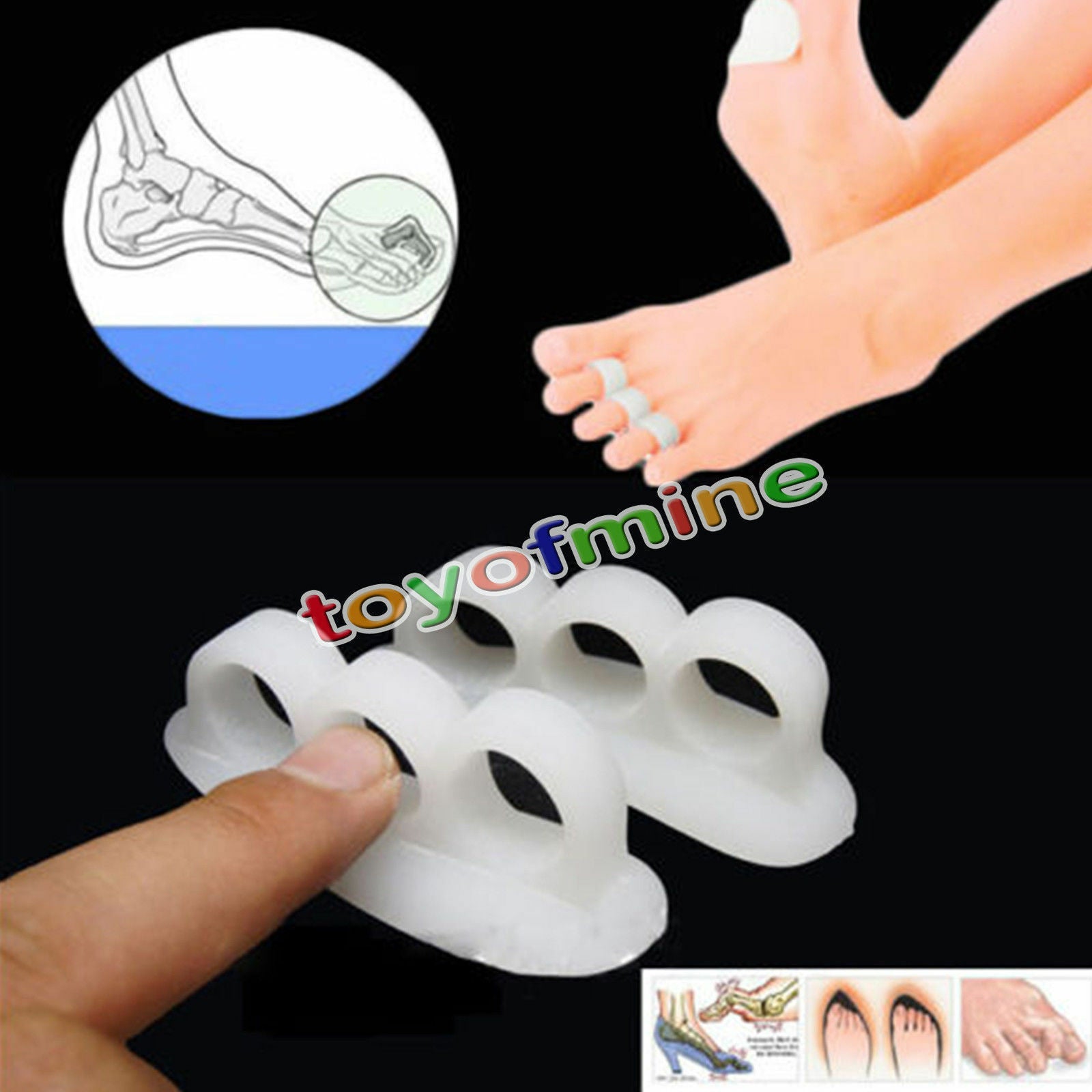 Paire Gel Souple SÃ©parateur Marteau Orteil Griffe Maillet Lisseur Pieds Pain