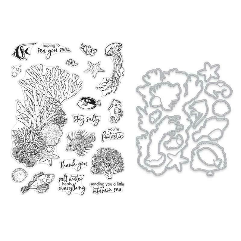 Elegant Sea Creatures Clear Stamps for Card Making Decoration DIY Scrapbooking
