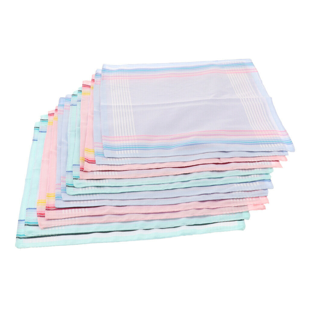Set of 12 soft handkerchiefs Handkerchiefs Cotton handkerchiefs
