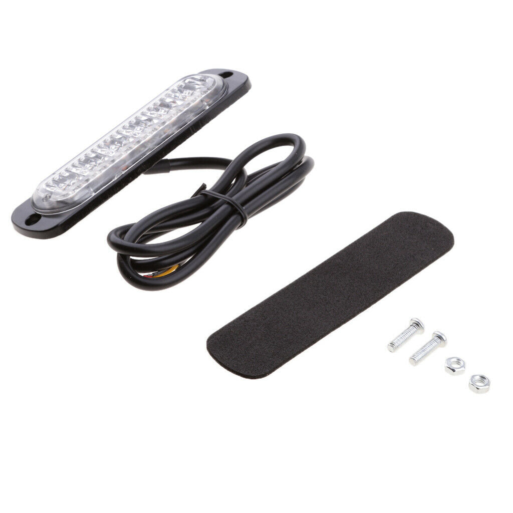2pc 4.3" 6 LED Car Emergency Beacon Warning Hazard Flash Strobe Light Bar