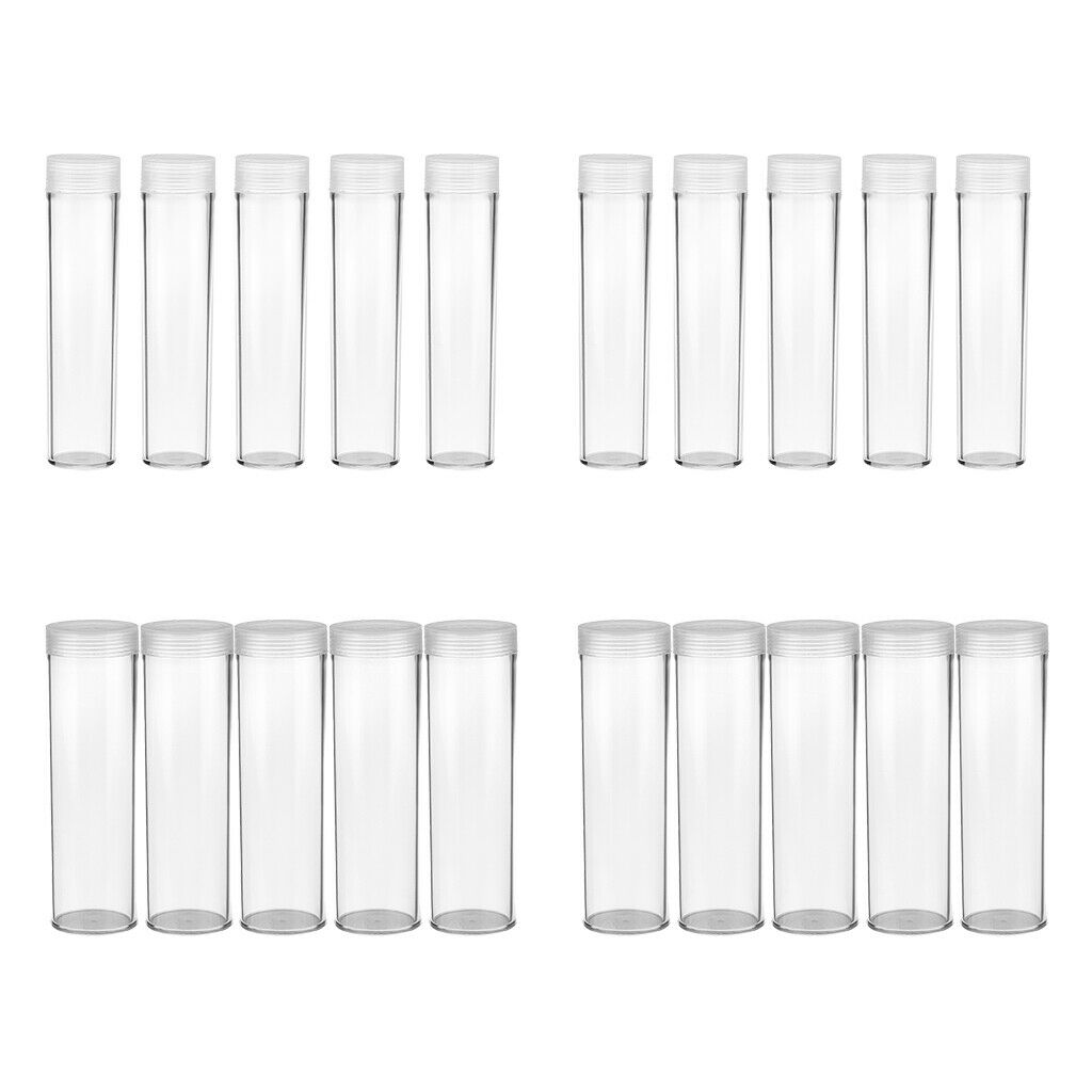 20Pcs/Lot  Protective Coin Tube Holder Round Cases Coin Storage Boxes 32/30mm