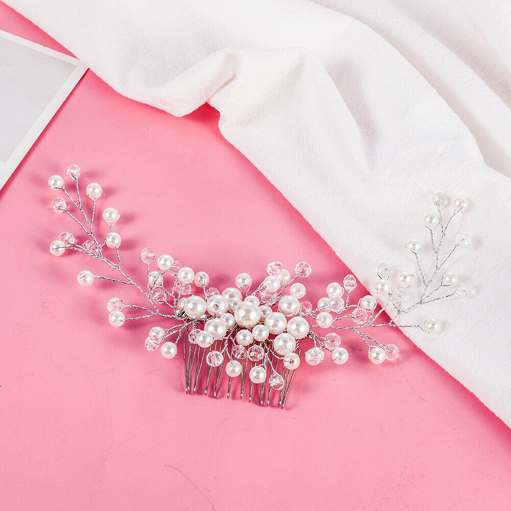 Bridal Wedding Crystal Rhinestone Flower Hair Clip Comb Pin Headband Diamante CH