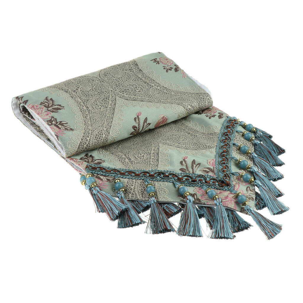 Elegant Table Runner Embroidered Dining Table Cloth Cover for Outdoor Garden
