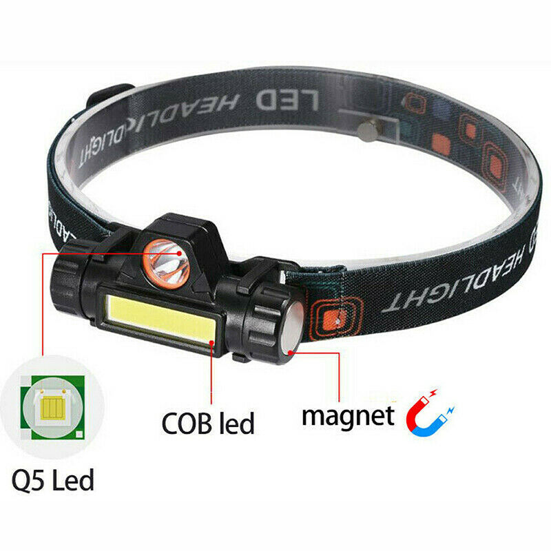 Waterproof USB Rechargeable LED Headlamp Lamp Torch Flashlight light Headlight