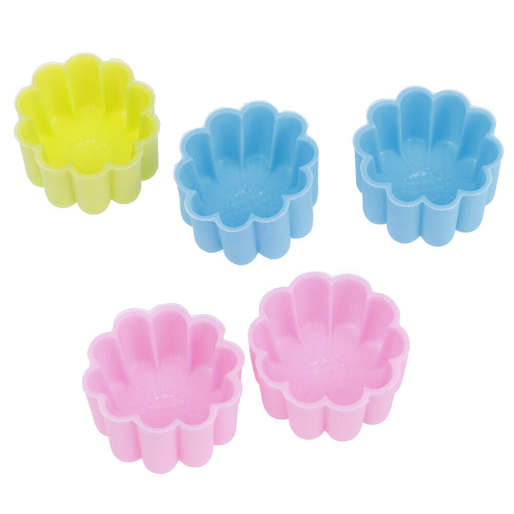 Silicone Sun Flower Muffin Cookie Cup Cake Egg Tart Mold Chocolate Pudding In.DD