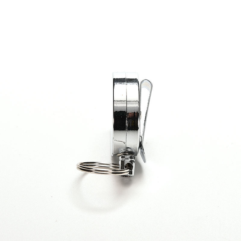 1 Pc Full Metal Keychain Stainless Steel Retractable Key Recoil Pull Chain A XC