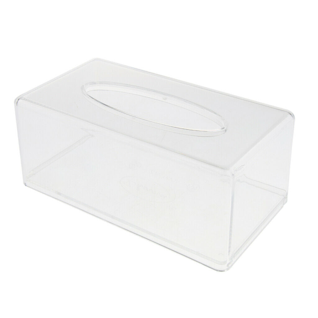 Compact Clear Tissue Dispenser Case Facial Paper Towel Box Large Capacity