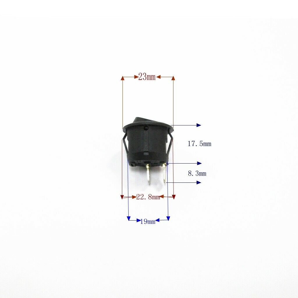 10pcs Universal Round Switches On Off 250v 6a