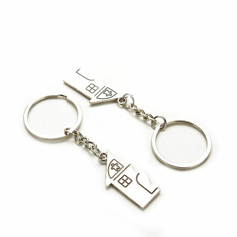 2 X Couple Gift Romantic House Keychain Personalized Souvenirs Lanyard WGJCAU Tt