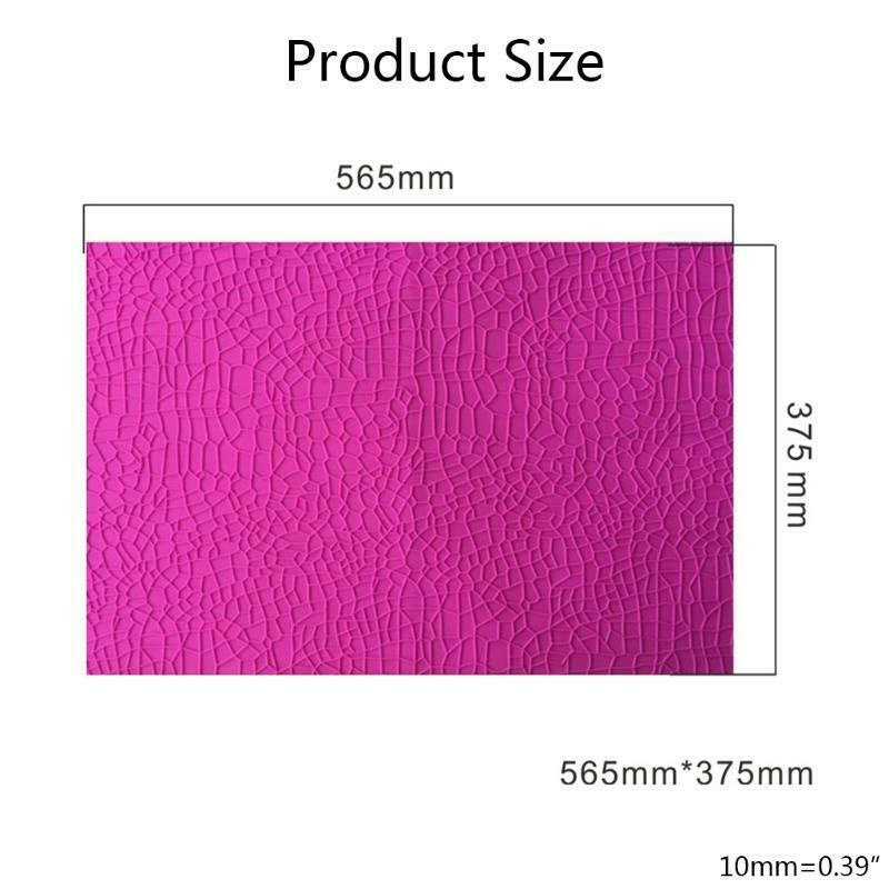 Skin Texture Embossed Fondant Lace Cushion Silicone Mold for Chocolate