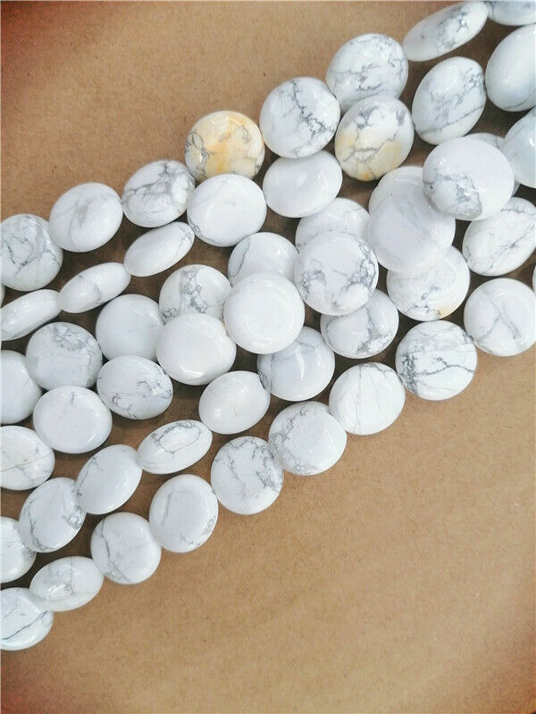 1 Strand 16x5mm Natural White Howlite Round Spacer Loose Beads 15.5inch HH8791