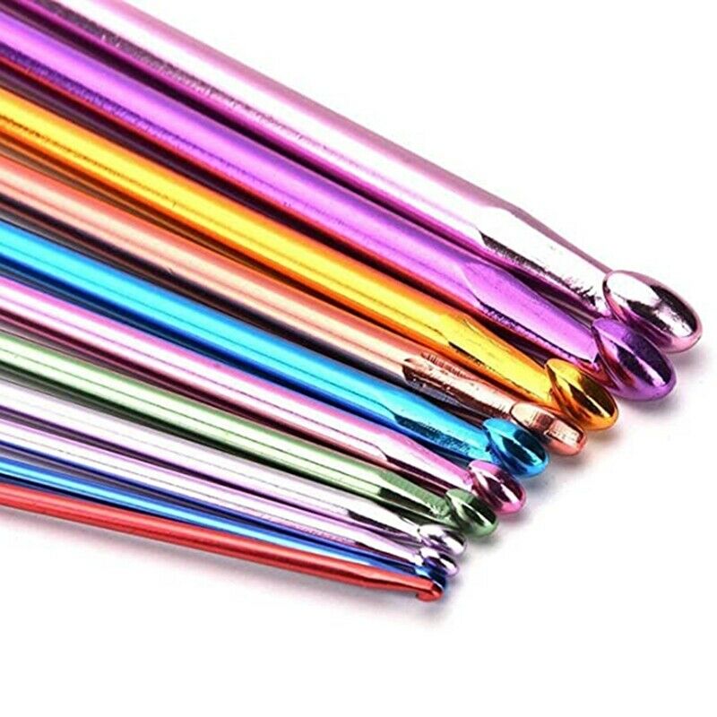 Natural Bamboo Flexible Afghan Tunisian Cable Plastic Carpet Crochet Hooks KG8X5