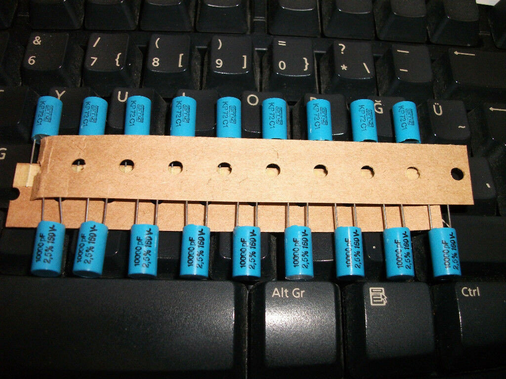20 NOS 10000pF 10NF 160V 2.5% EMZ KP HI_END FILM/FOIL CAPS (mkp1837) FOR AUDIO !