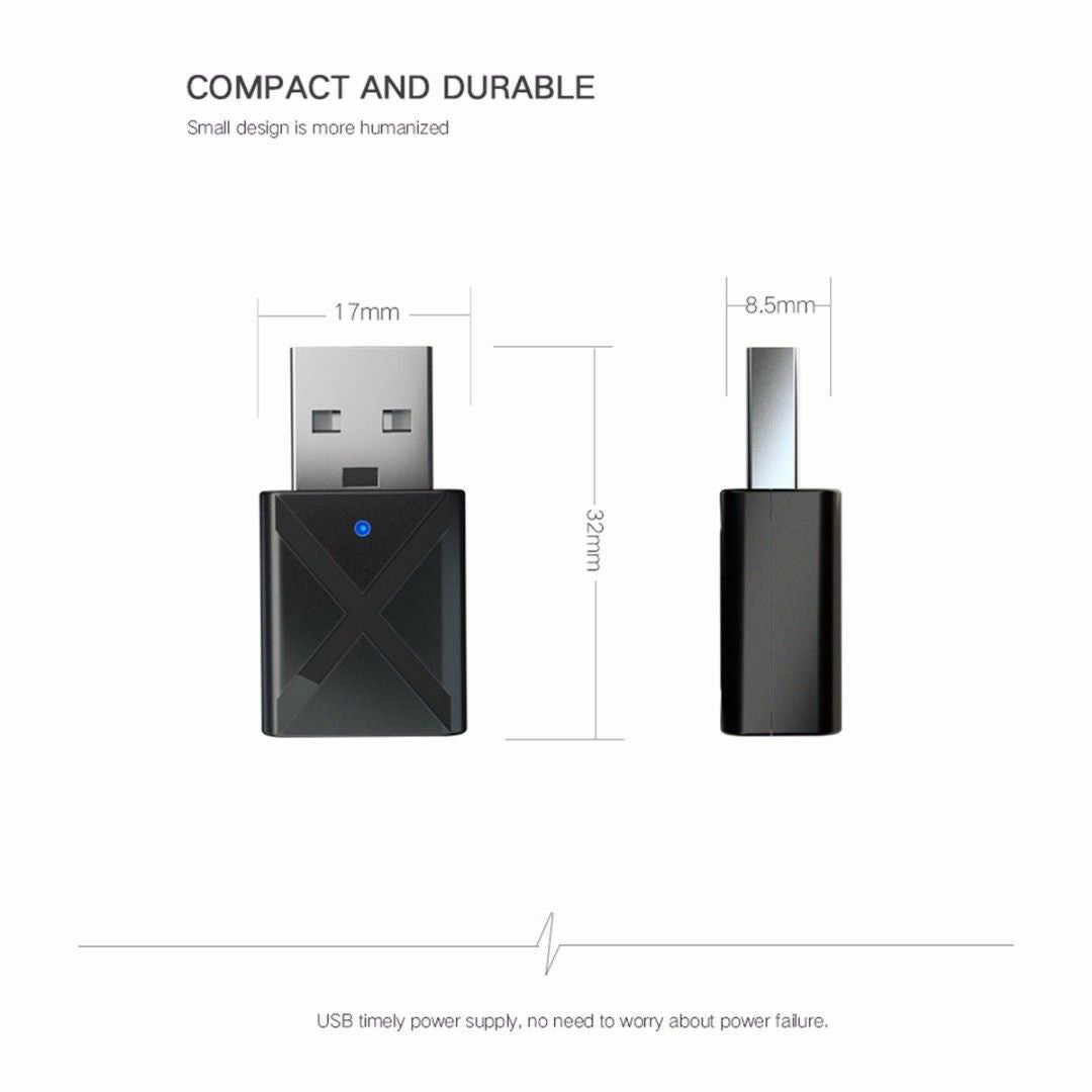Hottest USB Bluetooth 5.0 Receiver Audio Transmitter Adapter For TV PC Speaker