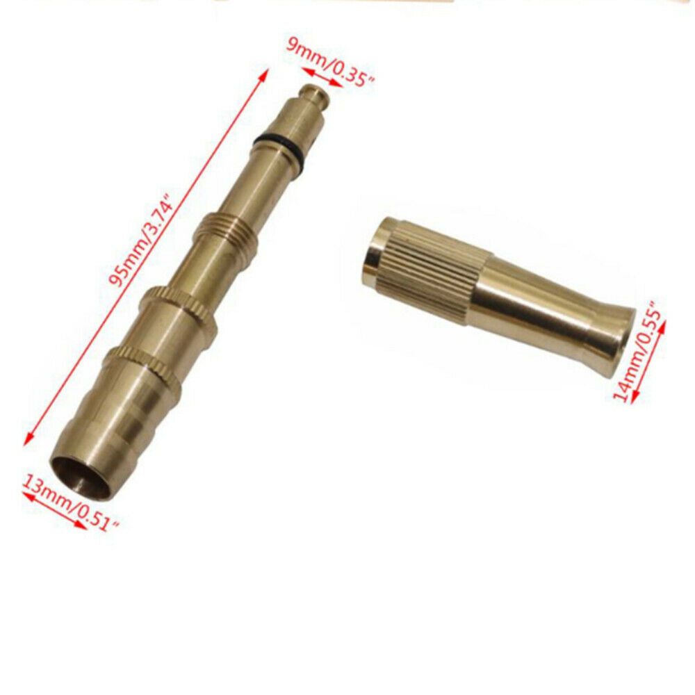 Adjustable Garden Irrigation Spray Gun Brass Sprinkler 1/2 Garden Hose Water Gun
