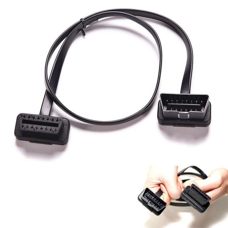 Thin 16Pin Noodle Male to Female Elbow Extension ELM327 Extension Cable g.l8
