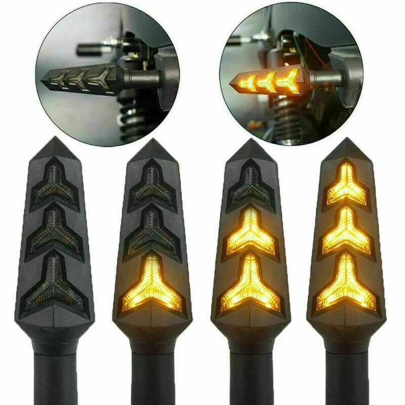 2PCS Motorcycle LED Turn Signals Blinker Light For Kawasaki Ninja 250R 500R 650