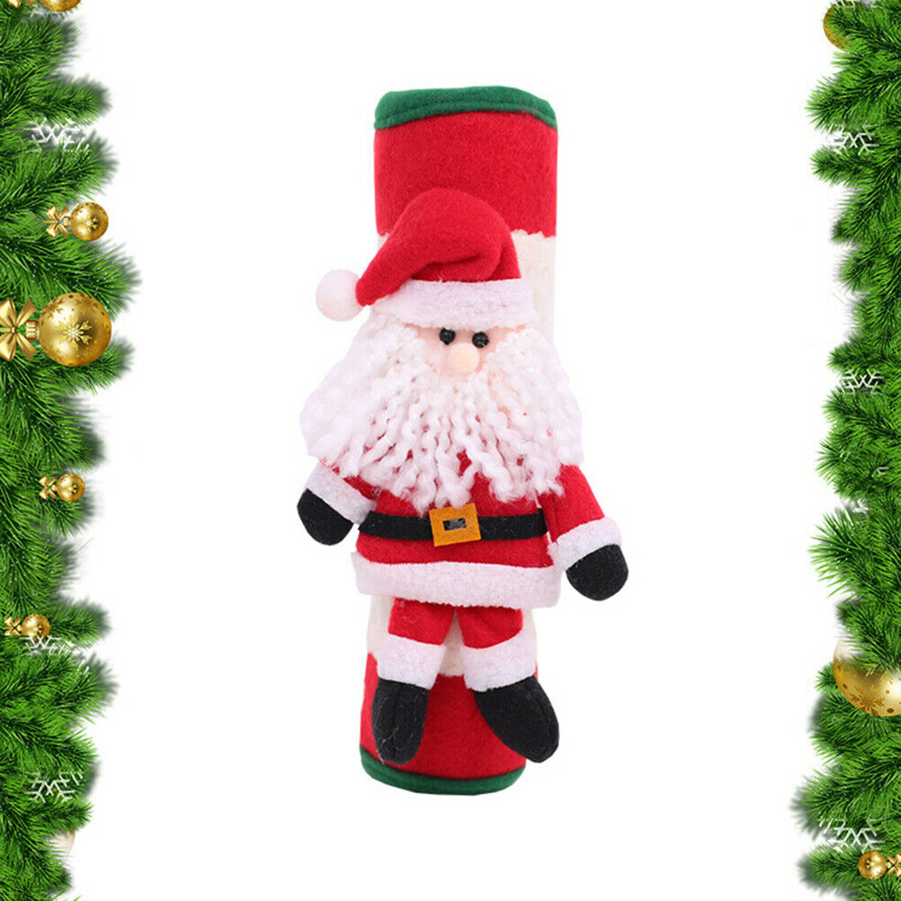 2Pcs Christmas Microwave Oven Fridge Door Handle Covers Christmas Decorations
