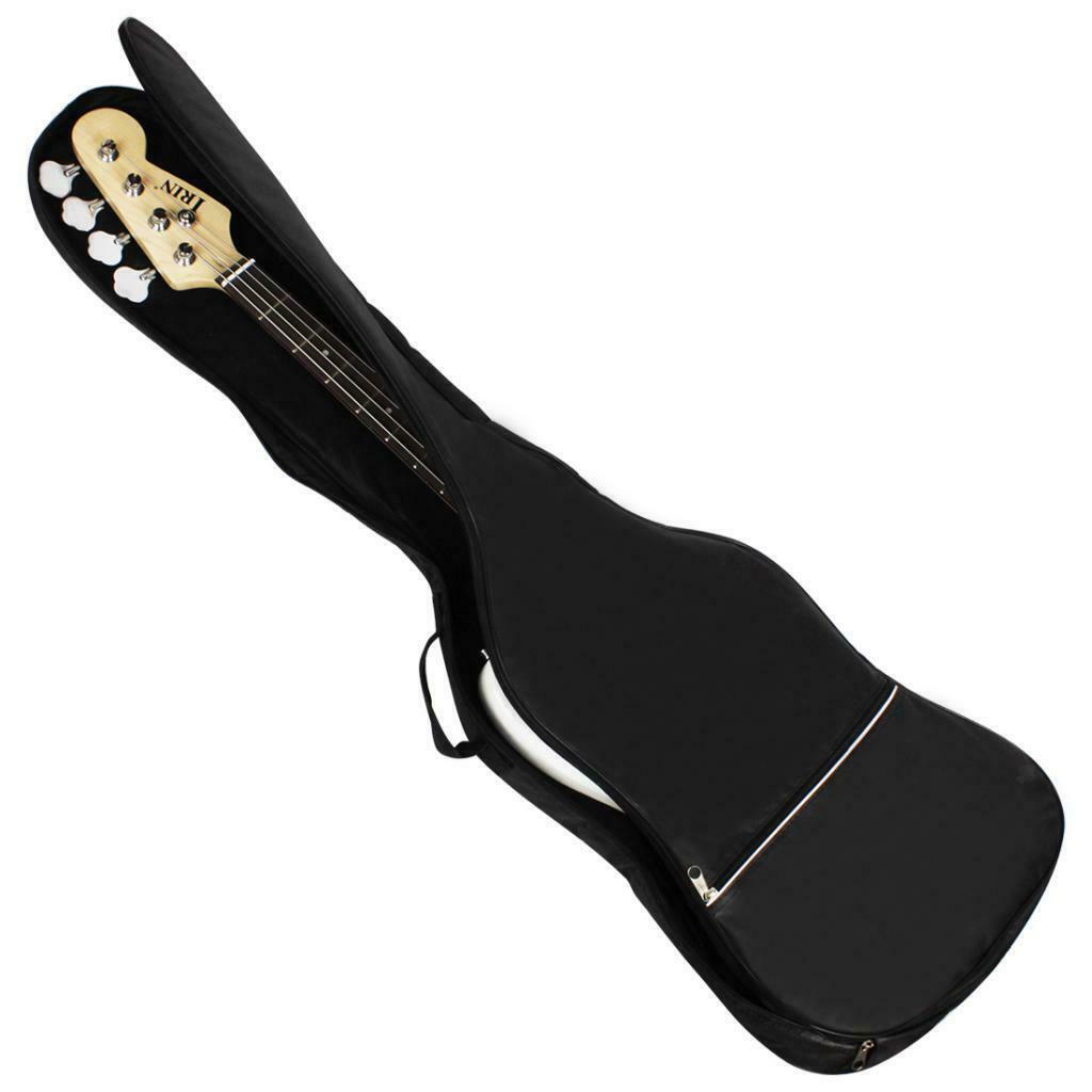 Double Straps Padded Electric Bass Guitar Gig Bag Soft Case Backpack Black