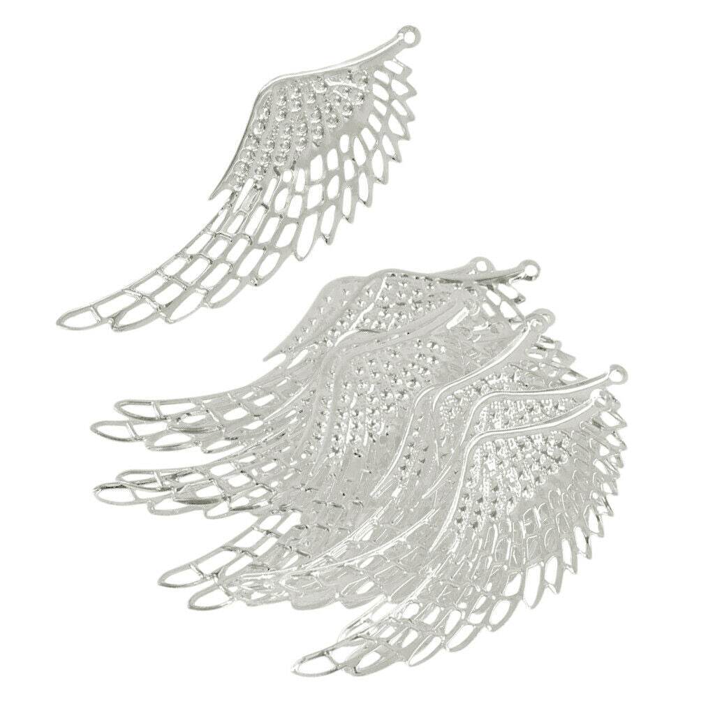 12 pieces angel wing charms pendants for crafting charms beads
