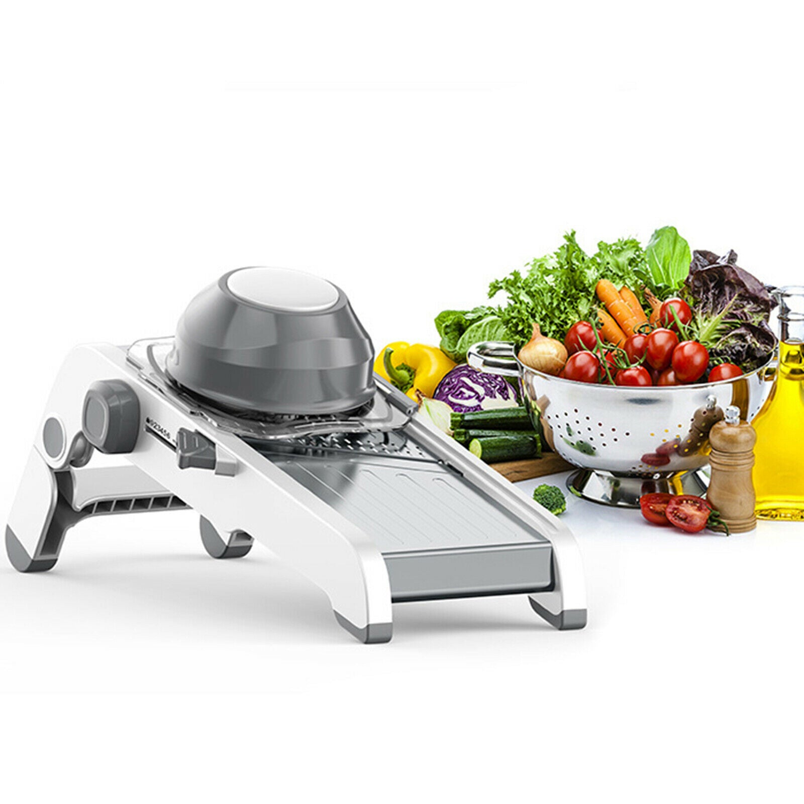 Fruit Vegetable Slicer Potato Zucchini Maker Chopper Kitchen Grey