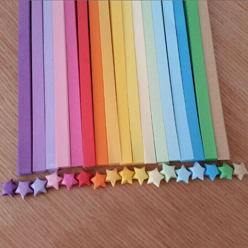 2 Bags 160X Origami Lucky Star Paper Strips Folding Paper Ribbons Colorfu.l8