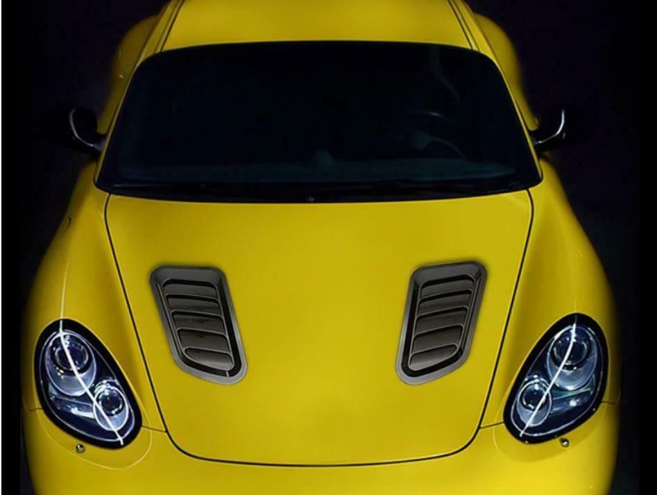 2PCS Car Air Flow Intake Scoop Bonnet Side Fender Vent Hood Carbon Fiber Pattern