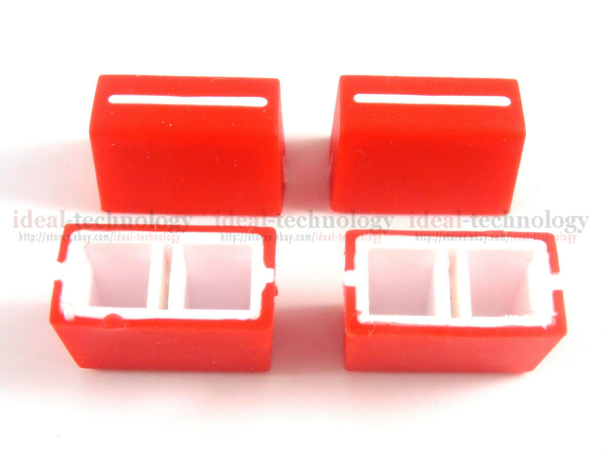 4pcs Channel Crossfader Fader Cap Knob For RANE 57 TTM57 TTM57sl TTM57mk2（RED）